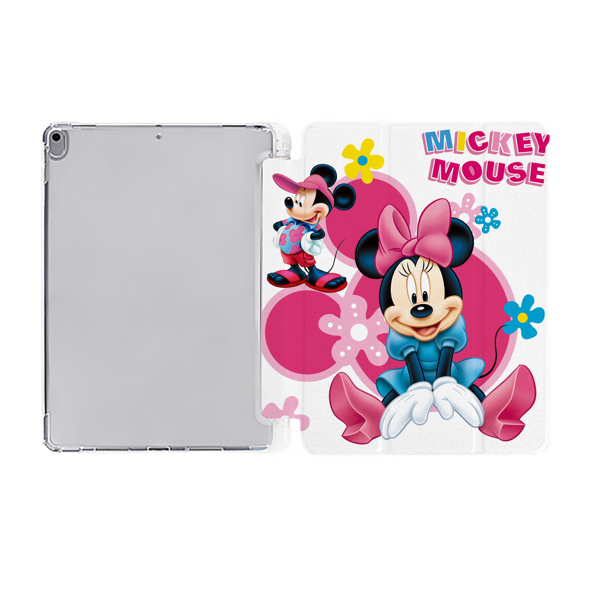 （画像用） ミッキーマウス Mickey Mouse IPad ケース ペン収納付き 三つ折りスタンド PUレザー×シリコン 対応機種9.5/10.5/10.9インチ